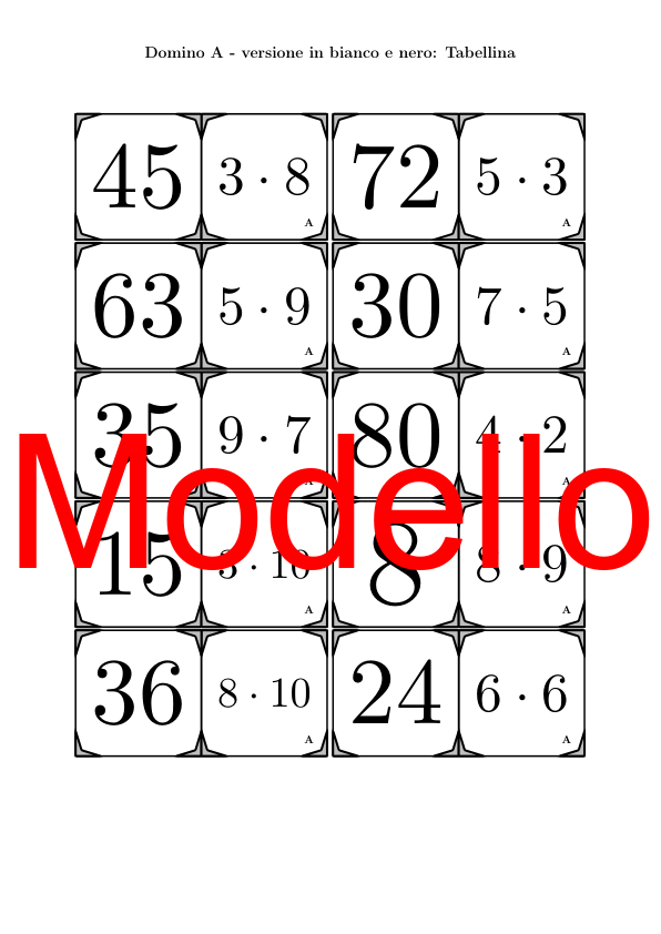 Domino | Tabellina | Attività Matematica