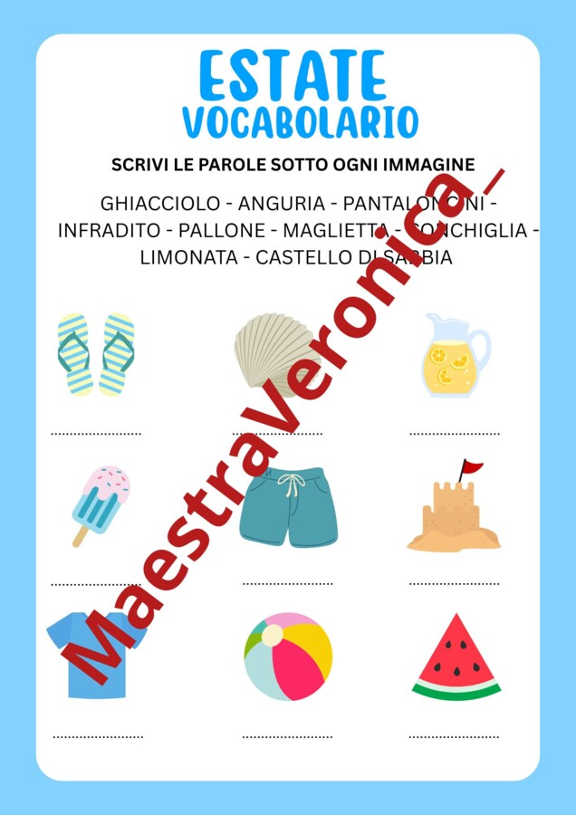 Libro delle vacanze estive semplificato