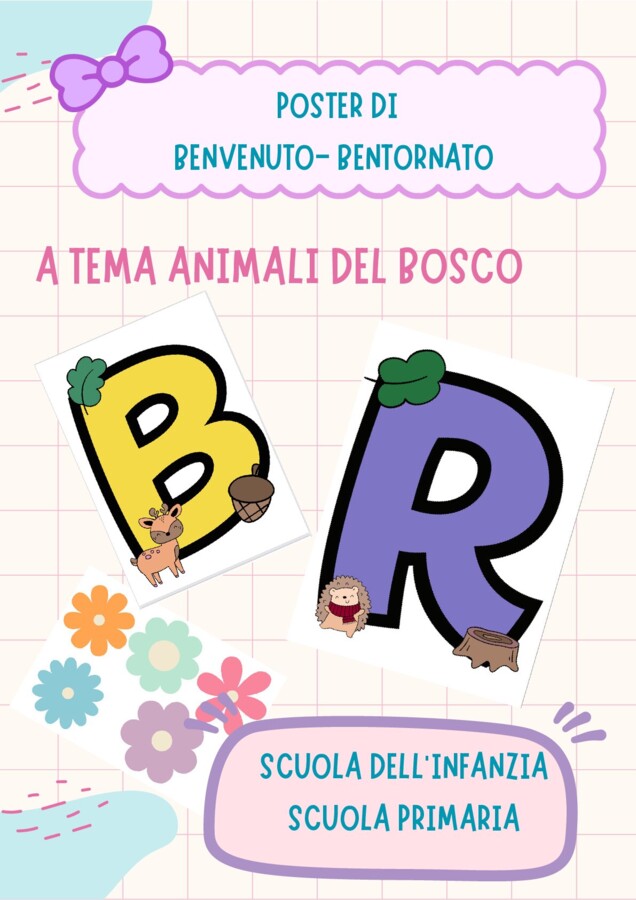 Poster di benvenuti o bentornati - Accoglienza Scuola dell’infanzia e Scuola Primaria