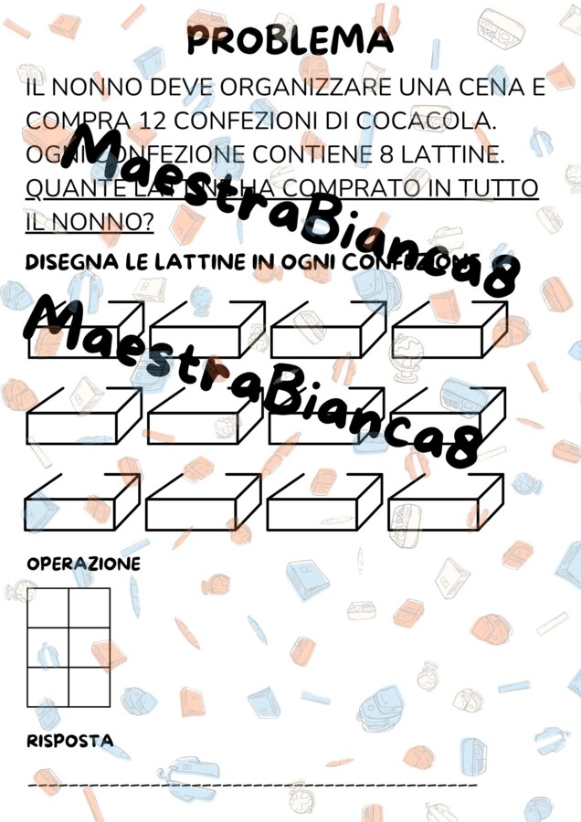 PROBLEMI FACILI SCRITTI IN MAIUSCOLO CON EURO, ADDIZIONI, MOLTIPLICAZIONI, SOTTRAZIONI E SPAZIO PER I DISEGNI