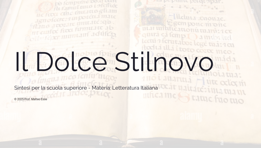 Il Dolce Stilnovo: Unità Didattica Completa + Verifica (PPTX Modificabile)