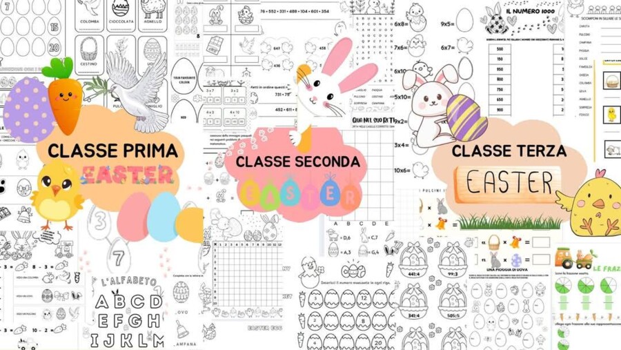 COMPITI TRA LE UOVA: SCHEDE DIDATTICHE CLASSE PRIMA, SECONDA E TERZA. KIT UNICO PER TRE CLASSI, VERSIONE SPECIALE!