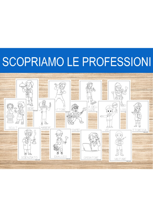 Schede didattiche: scopriamo le professioni
