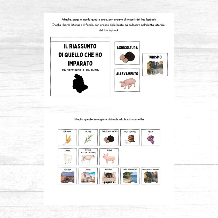 Lapbook Umbria da stampare