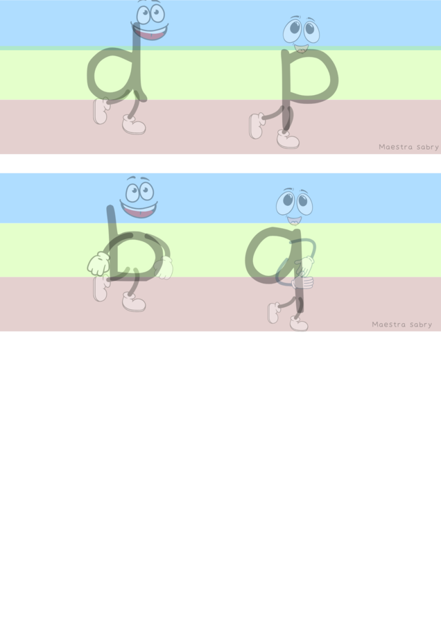 Le lettere p, b, d e q