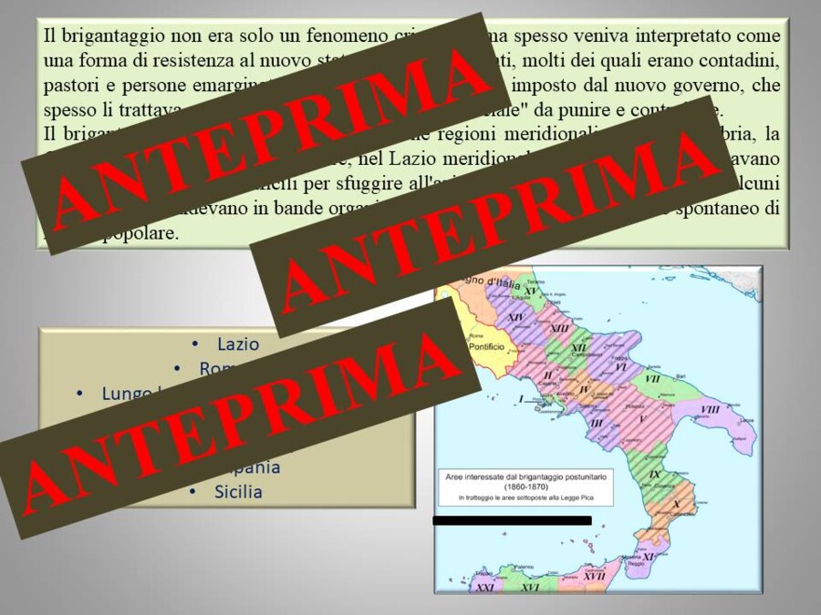 Il Brigantaggio postunitario e l'emigrazione italiana