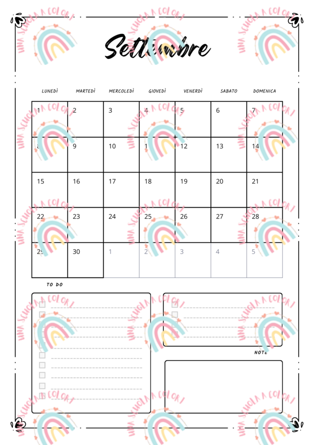 Agenda del docente spampabile 2025/26
