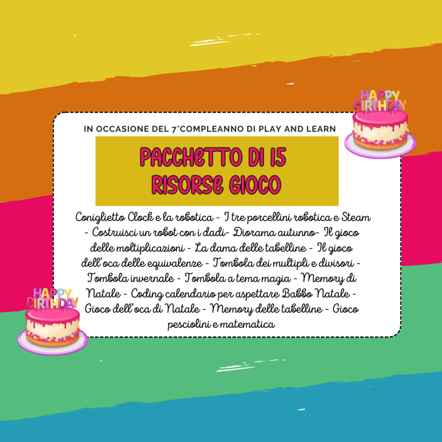 PACCHETTO di 15 RISORSE-GIOCO per IMPARARE
