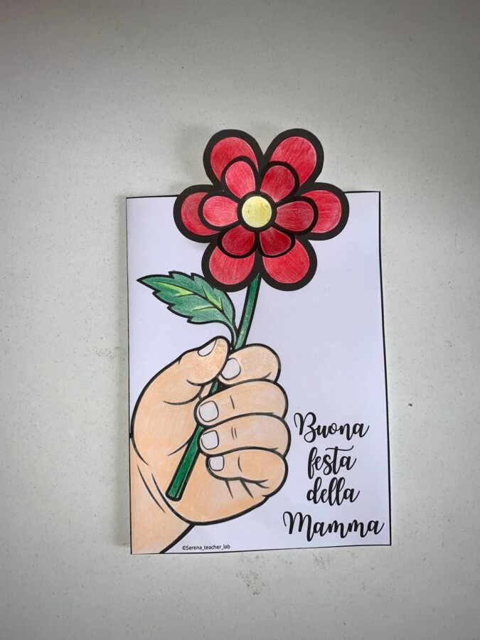 Biglietto fiorellino - Festa della mamma