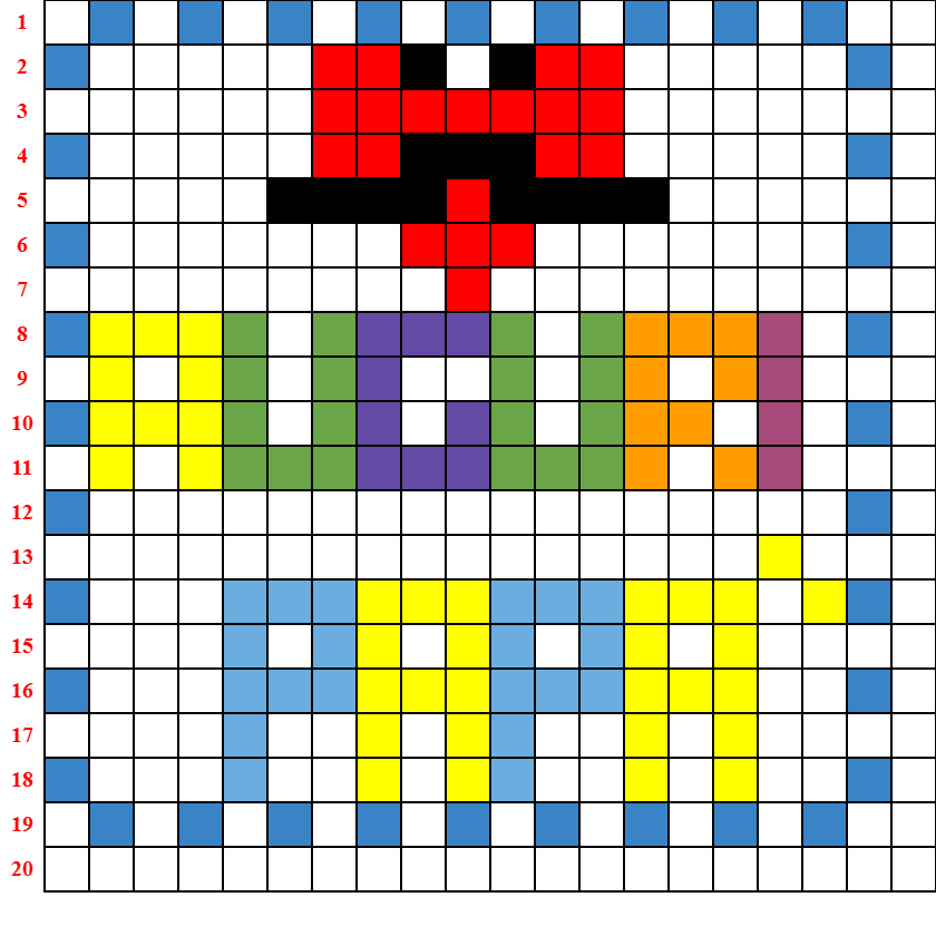pixel art festa del papà