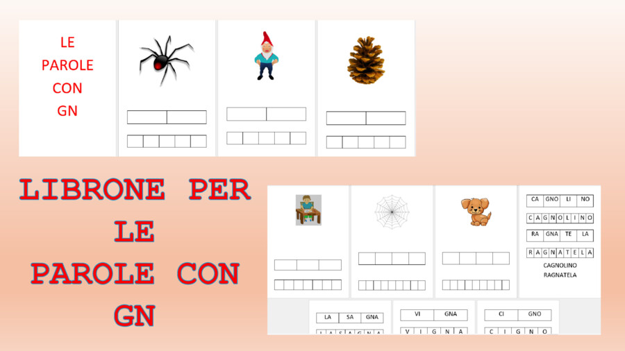 Libroni didattici per le parole con GN
