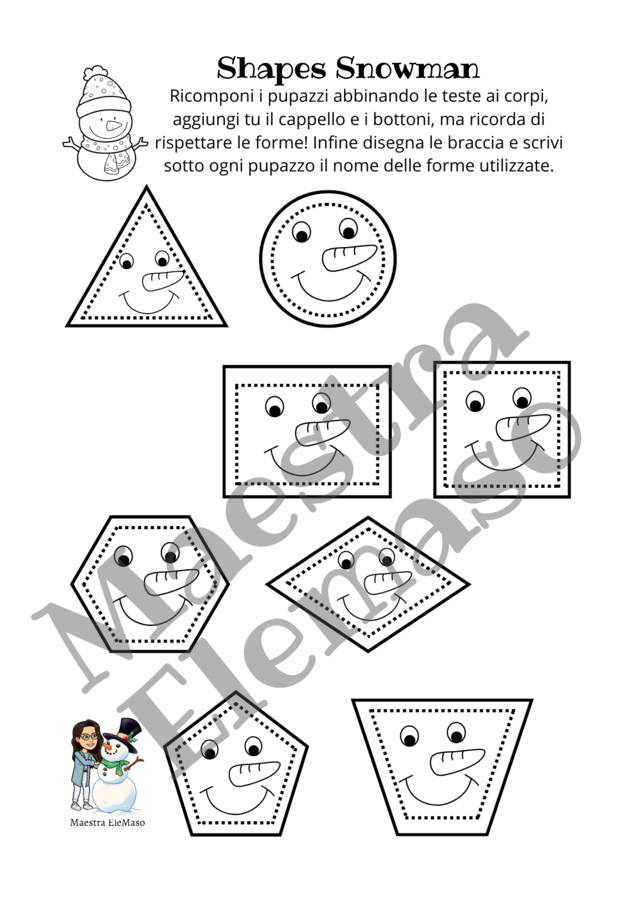 Shapes snowman