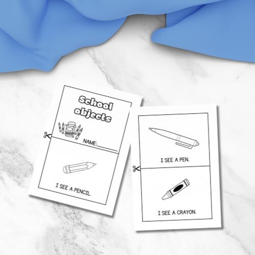 Libretto school objects in inglese