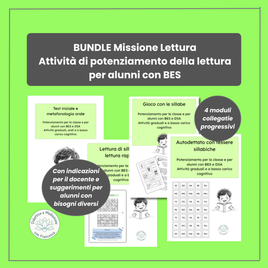 MISSIONE LETTURA - Pacchetto Completo (Moduli A+B+C+D) | Prerequisiti, Decodifica, Fluidezza e Autodettato