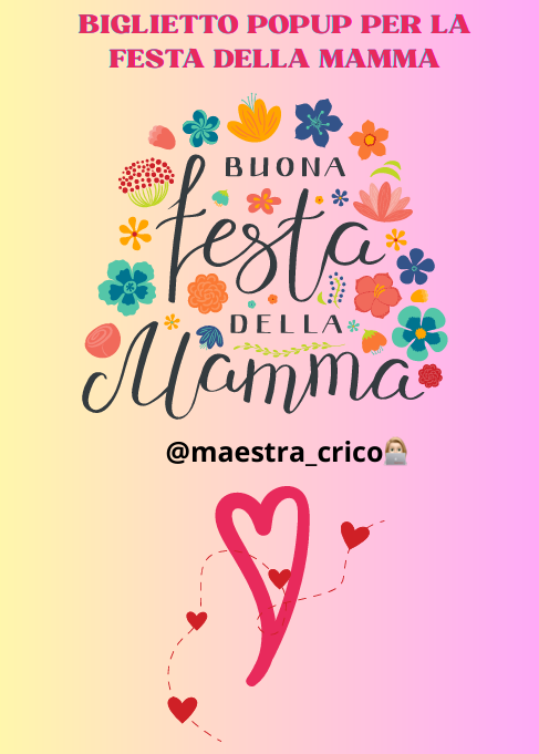 BIGLIETTO PER LA FESTA DELLA MAMMA