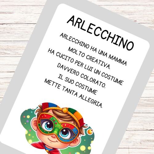 Schede didattiche di Carnevale italiano classe prima