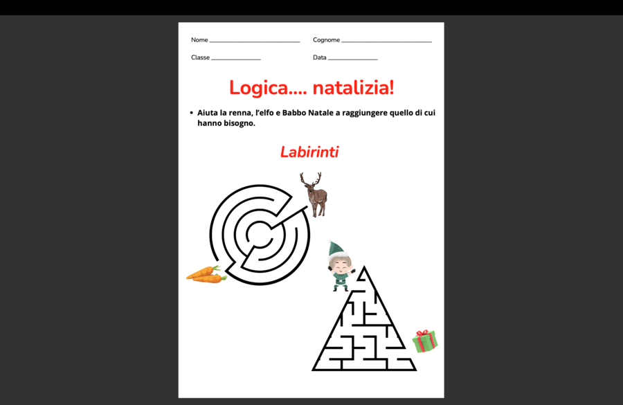 Giochi e attività di logica - Natale