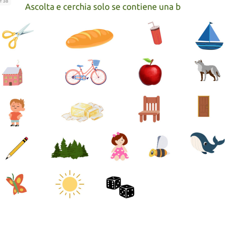 Sillabe, parole, completamento e lettura
