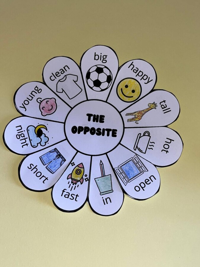 The Opposites Flower – Attività sui contrari in inglese