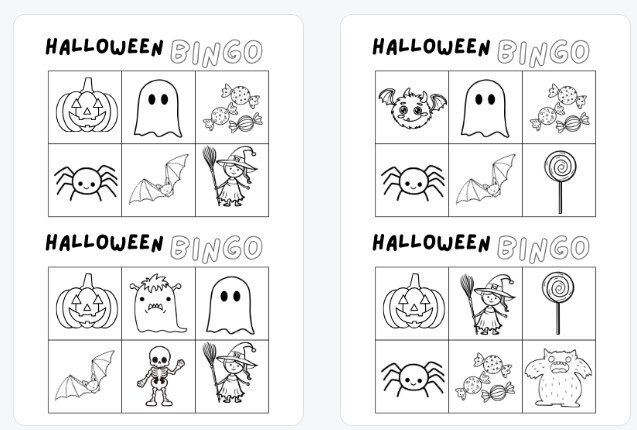 halloween bingo