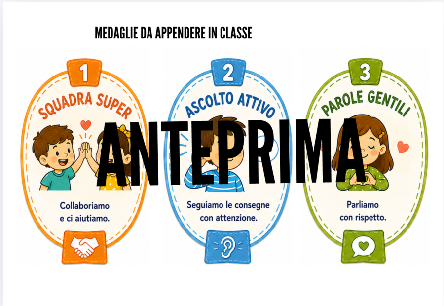 Le Medaglie della Classe KIT gestione del comportamento positivo