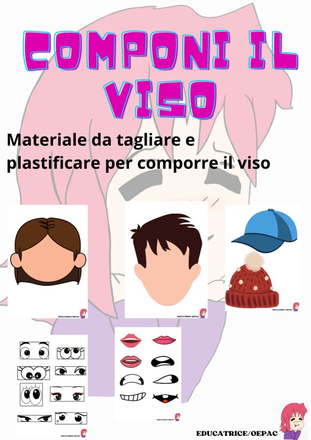 Attacca e stacca composizione viso