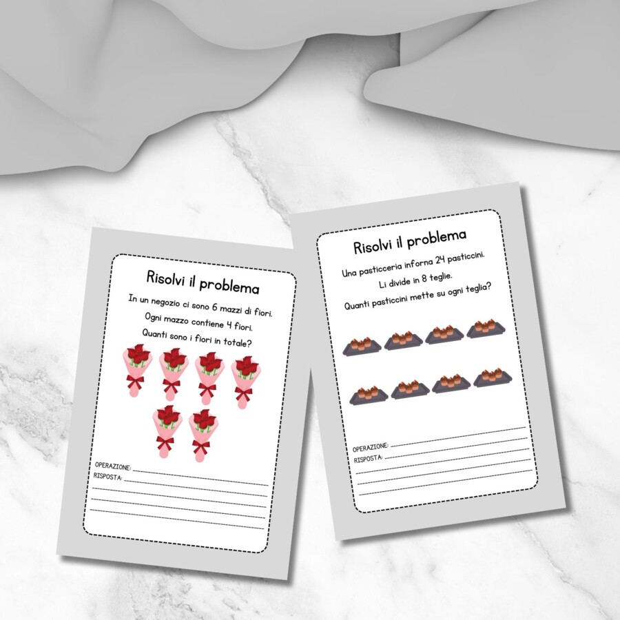 Problemi illustrati di San Valentino per la classe seconda