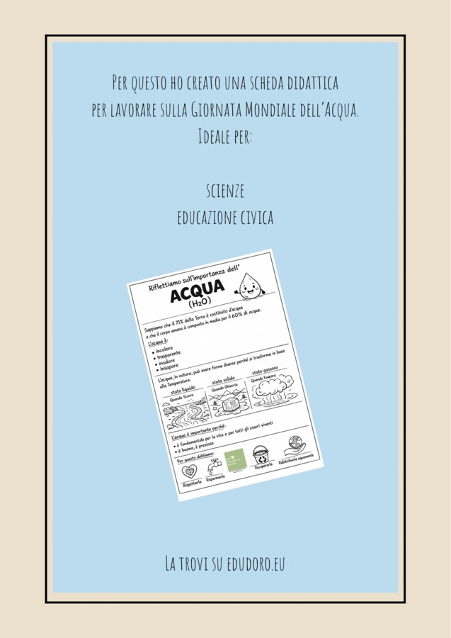 Giornata mondiale dell’acqua