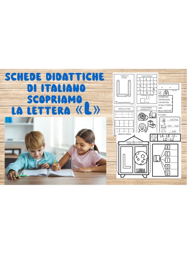 Schede di Italiano : Scopriamo la lettera L