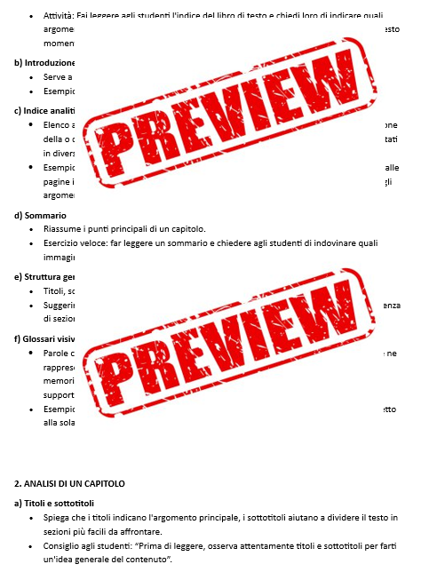 Lezione per imparare ad usare il libro di testo