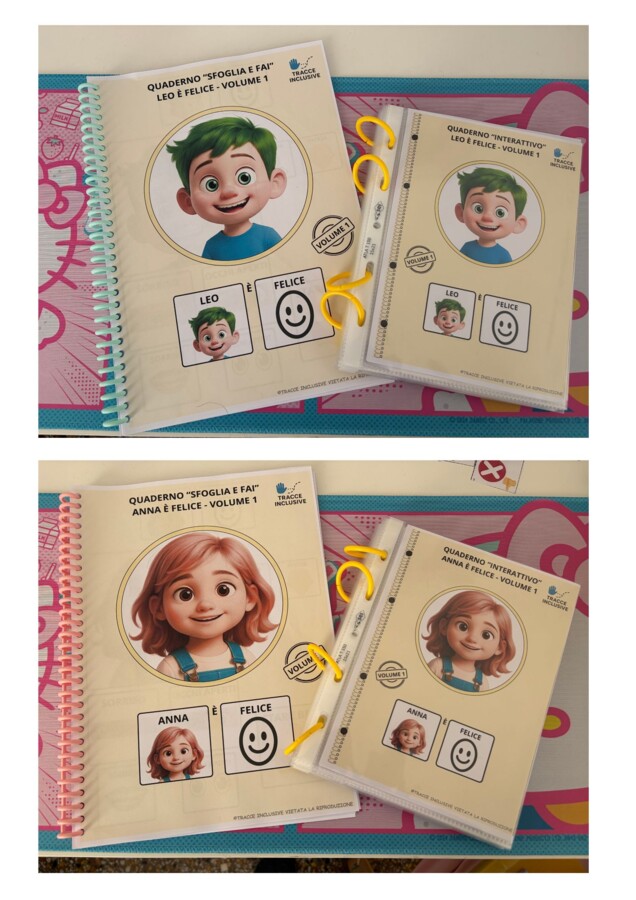 BUNDLE: Anna è felice + Leo è felice- Volume 1- Percorso di educazione emotiva e comunicazione accessibile