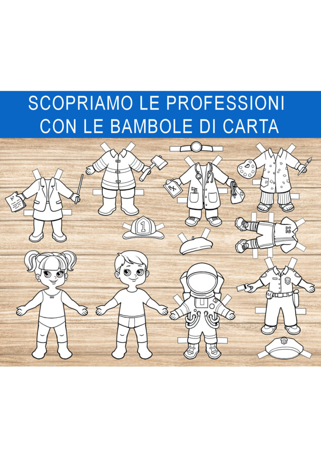 Scopriamo le professioni con le bambole di carta