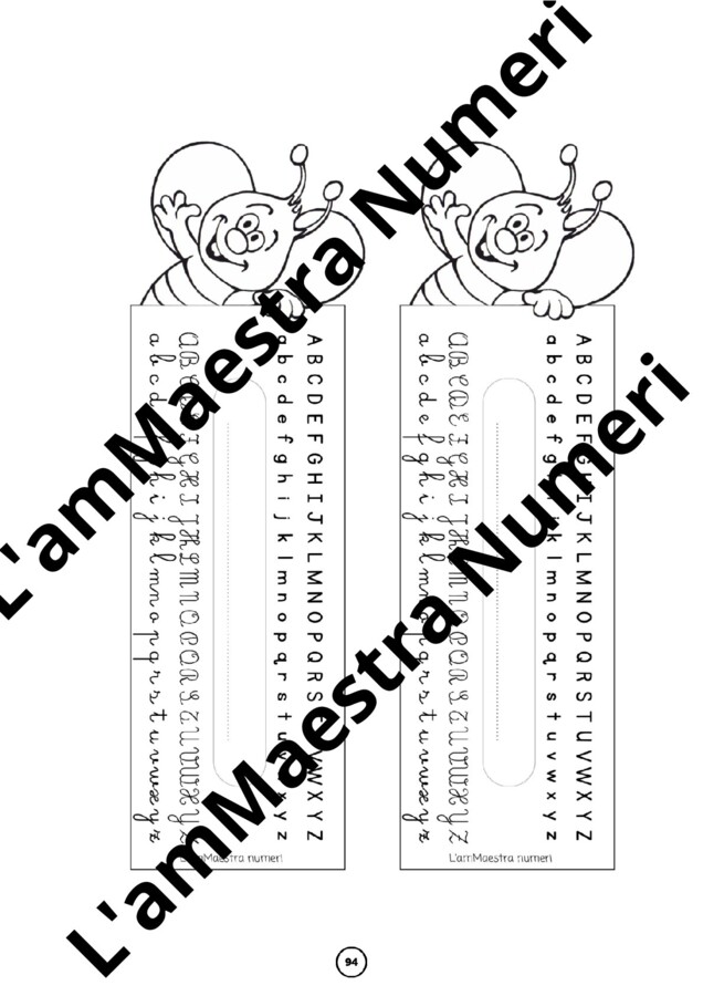 Segnalibri -Strumenti compensativi alfabeto/tabelline-