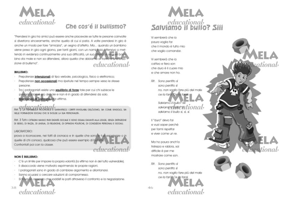A bullismo dico no - libro con canzoni