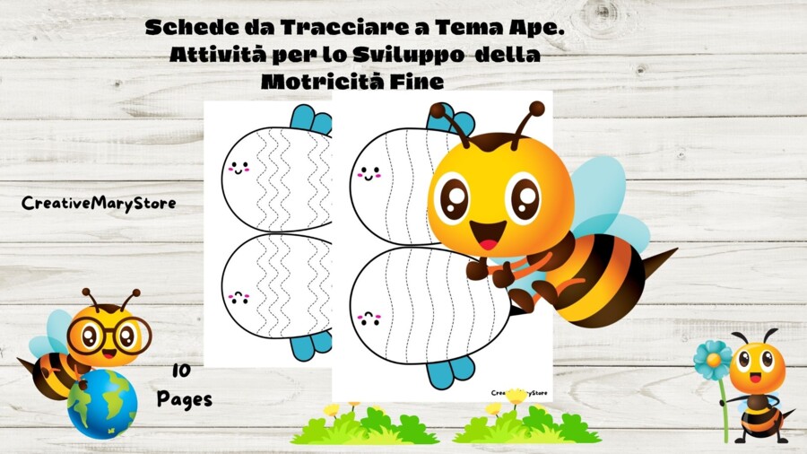 Schede da Tracciare a Tema Ape