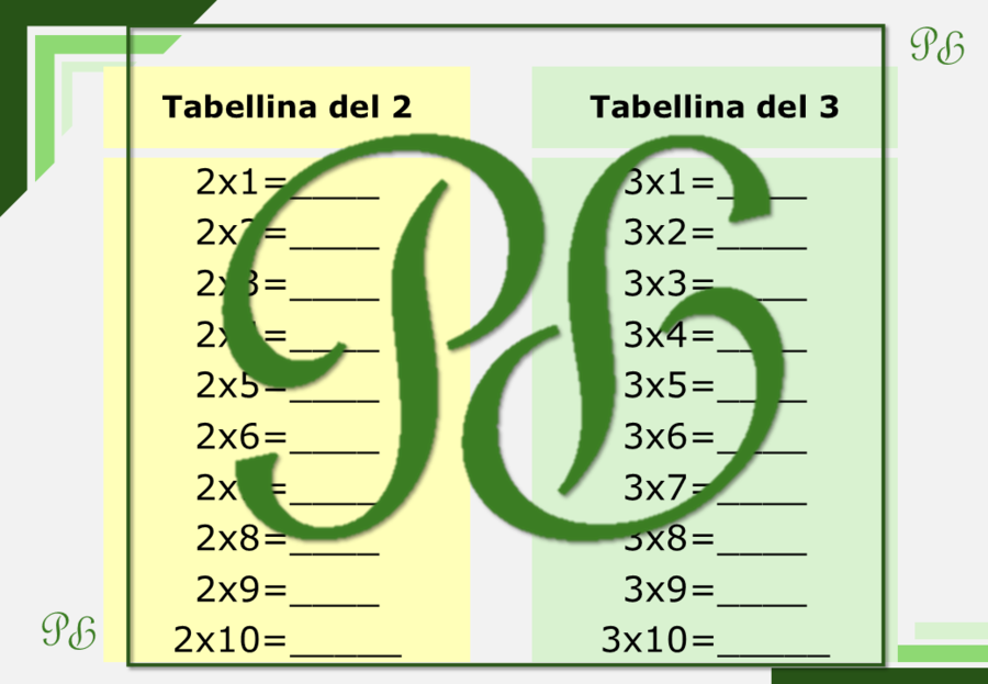 TABELLINE!