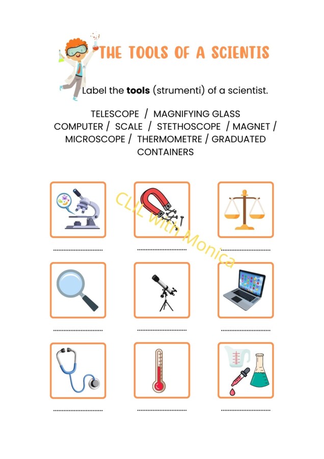CLIL Scienze 3: gli strumenti degli scienziati - CLIL Science Year 3: the tools of a scientist