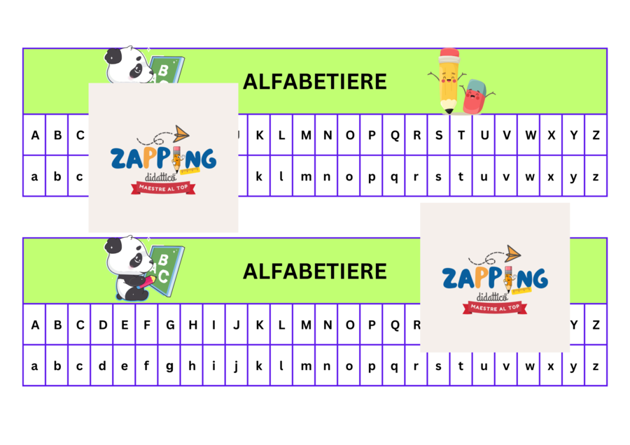 PUZZLE stampato maiuscolo e minuscolo