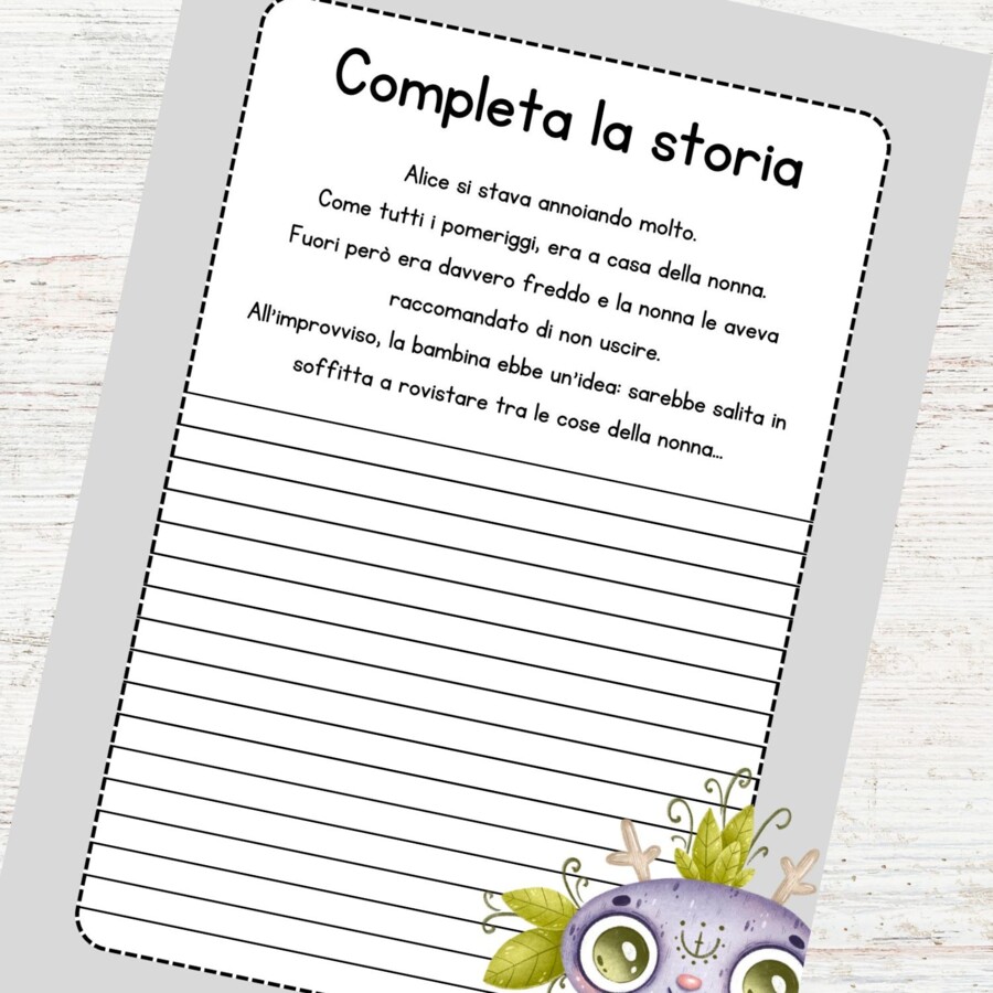 Racconti fantasy da completare - Laboratorio di scrittura per la classe quinta