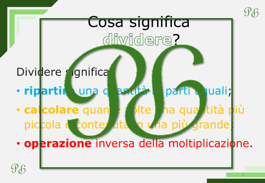 Le Divisioni - DSA - BES