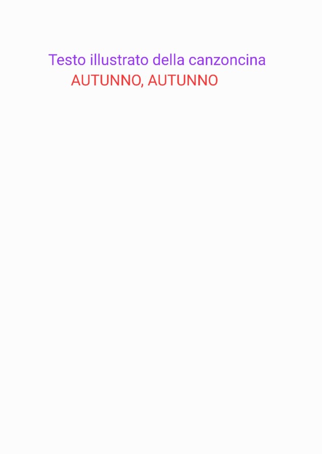 Testo illustrato canzone sull'autunno