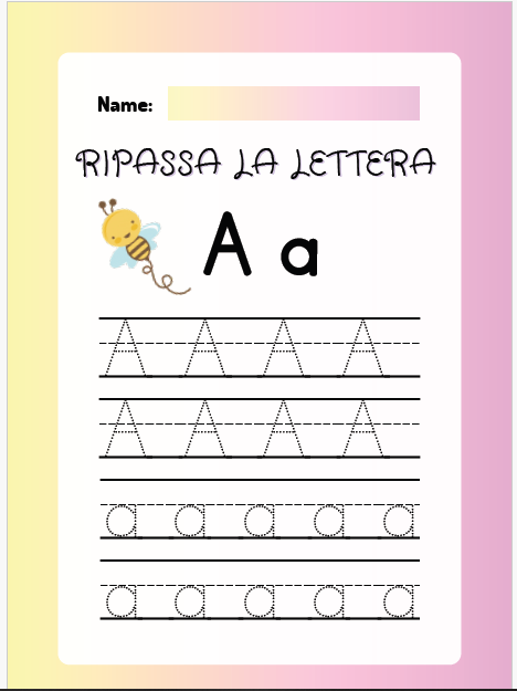 Le lettere dell'Alfabeto