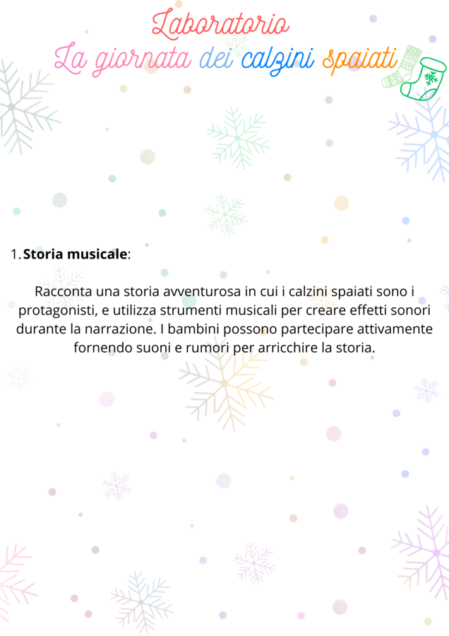 Laboratorio “giornata dei calzini spaiati “