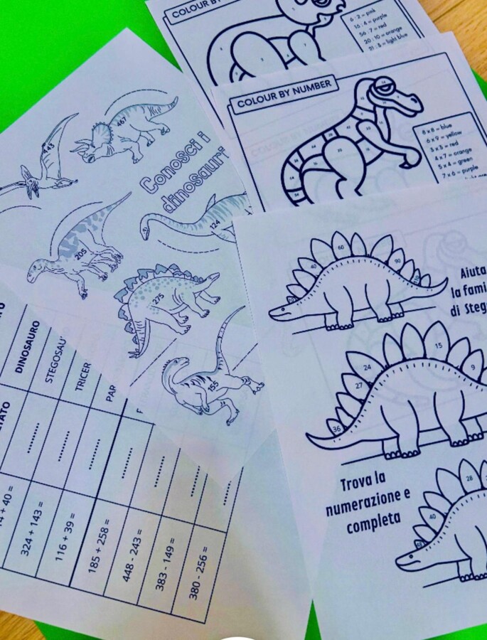 Dinosauri classe terza