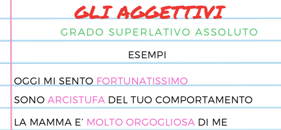 I GRADI DELL'AGGETTIVO