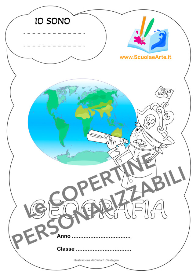 Copertine "Scuola e Arte" stampabili personalizzabili