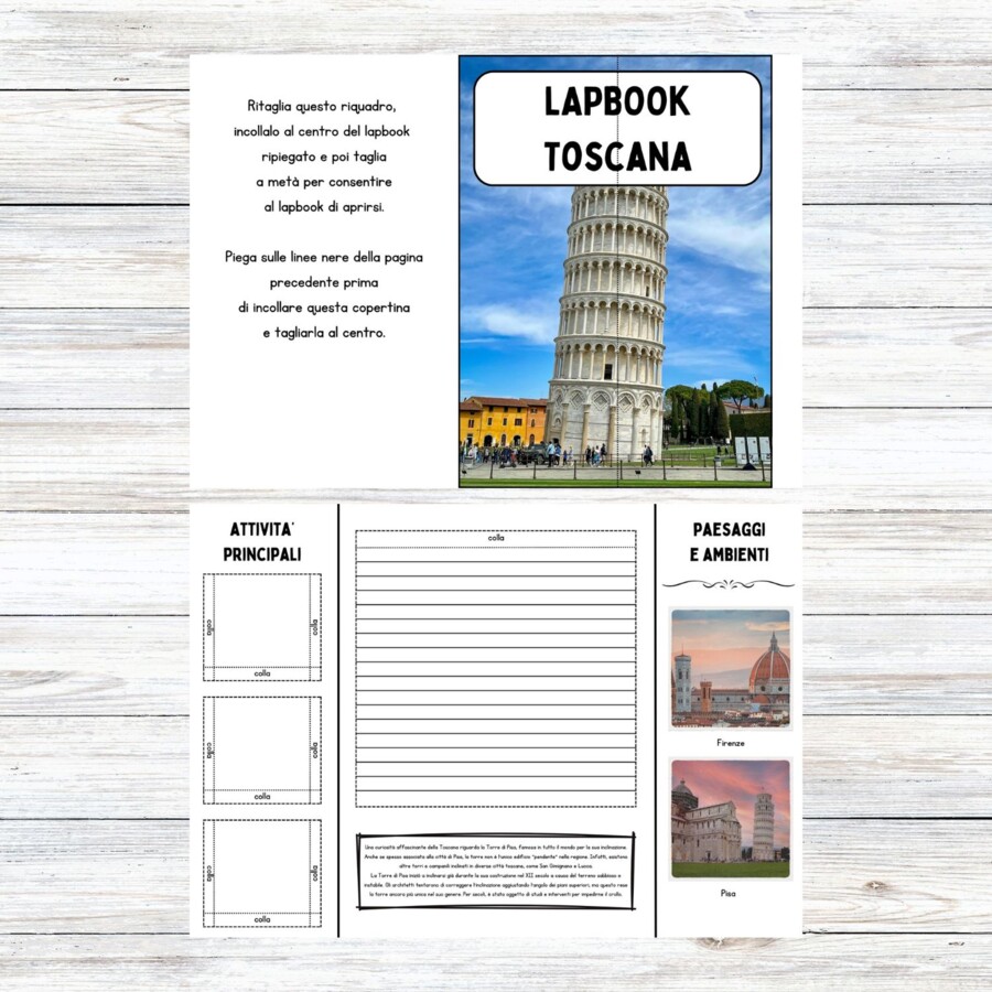 Lapbook Toscana da stampare