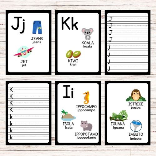 Schede per imparare a scrivere le lettere dell’alfabeto - Back to school
