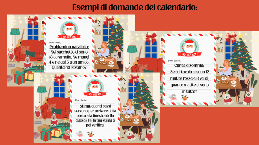 Calendario dell'avvento matematico - classe seconda 2^