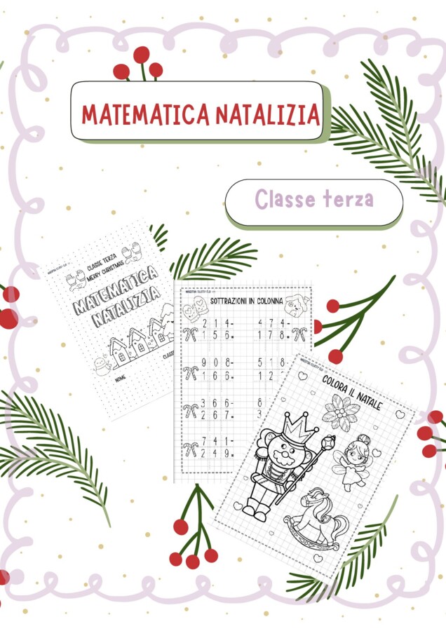 Matematica natalizia classe terza scuola primaria